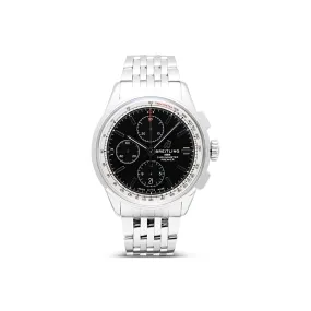 Breitling Chronograph 42 Steel Black Dial Automatic (Preowned)