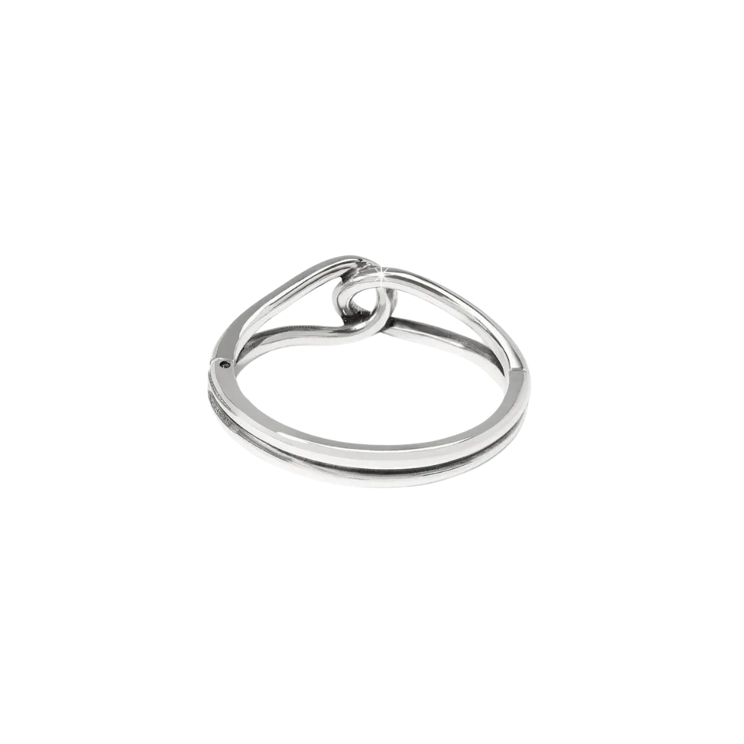 Brighton Women's Interlok Curve Hinged Silver Bangle