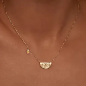 By Charlotte Lotus Birthstone Necklace November Citrine