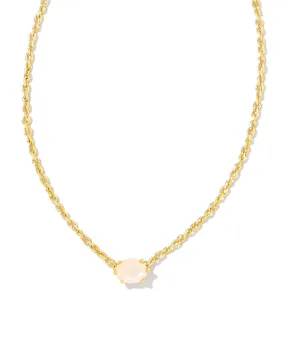 Cailin Crystal Pendant Necklace In Gold - Champagne Opal Crystal