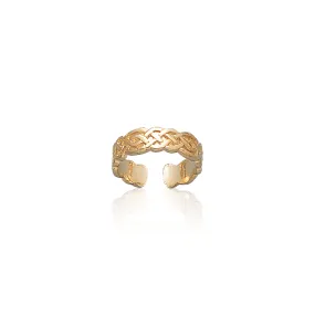 Celtic Knotwork Gold Vermeil Toe Ring VTR606