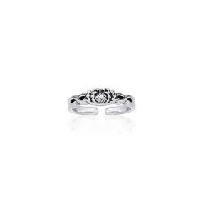 Celtic Thistle Silver Toe Ring TR3730