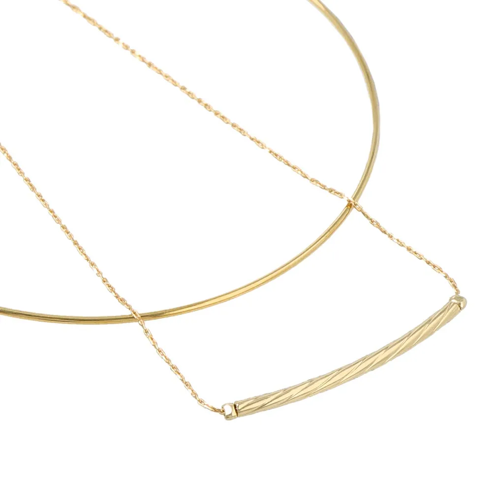 Chain Detail Narrow Bangle