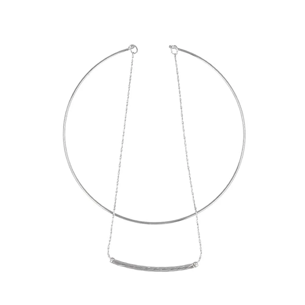 Chain Detail Narrow Bangle