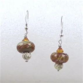 Champagne Artisan Handmade Bead Earrings