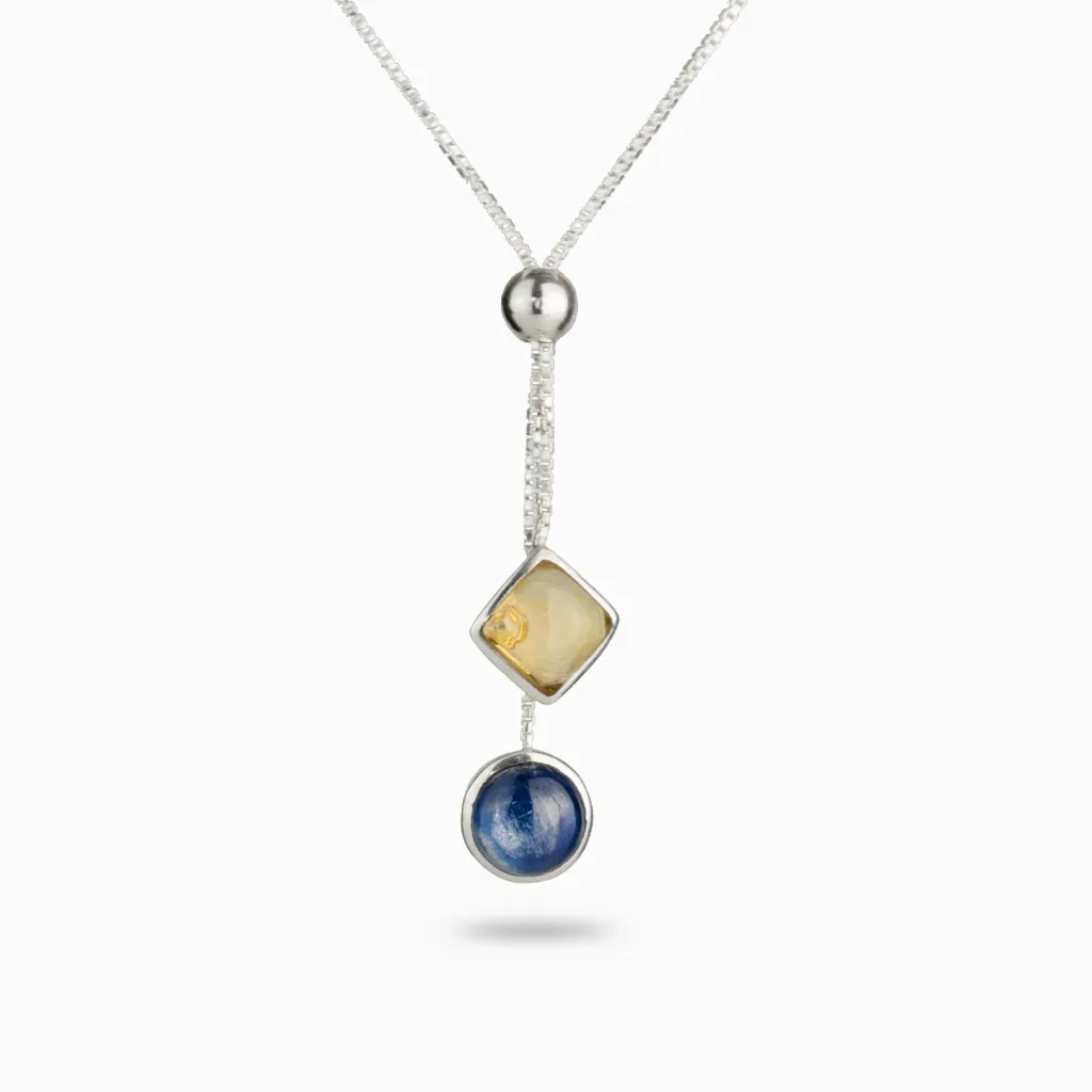 Citrine & Kyanite Lariat