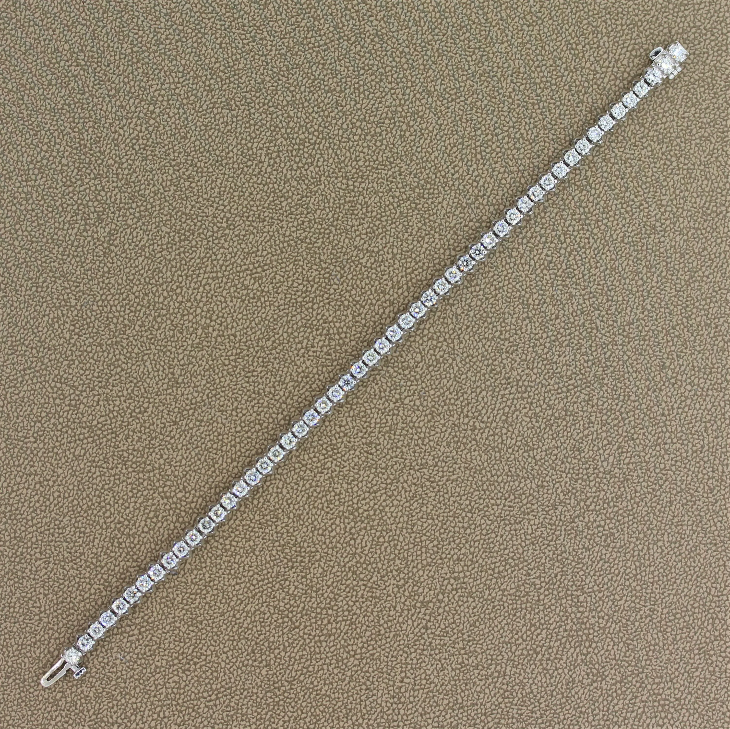 Classic Diamond Gold Tennis Bracelet