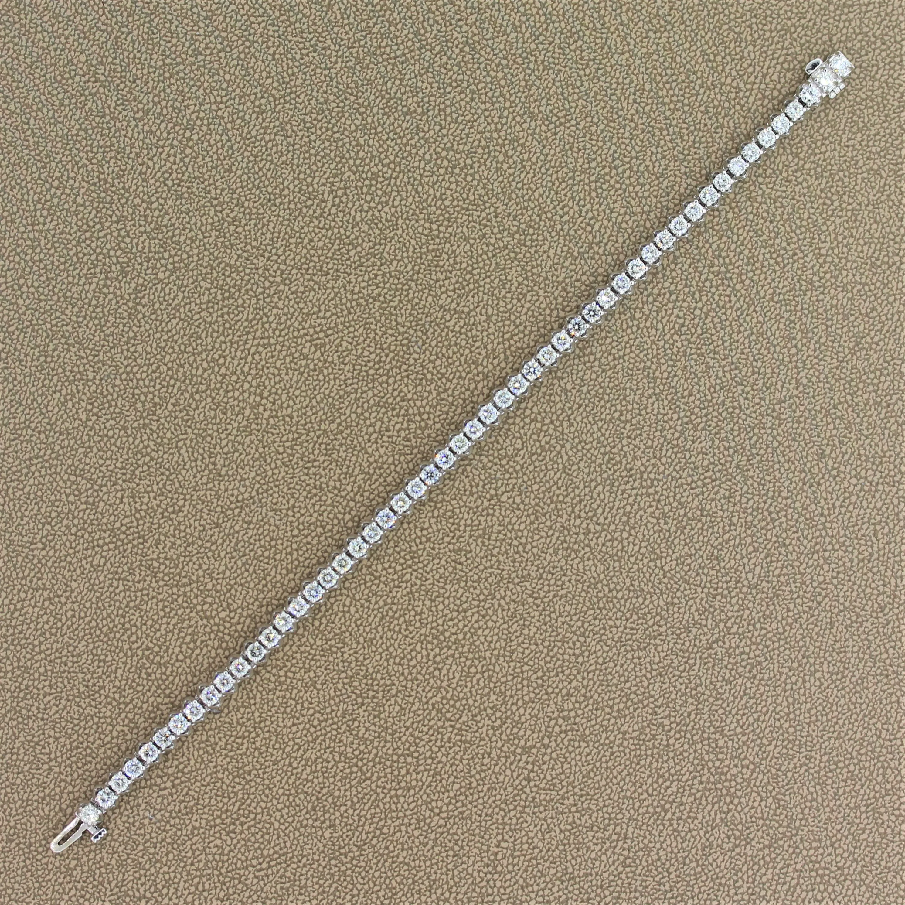 Classic Diamond Gold Tennis Bracelet