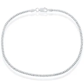 Classic Women's Anklet - Sterling Silver 2.5mm Popcorn, 10 inch | R-9257-10