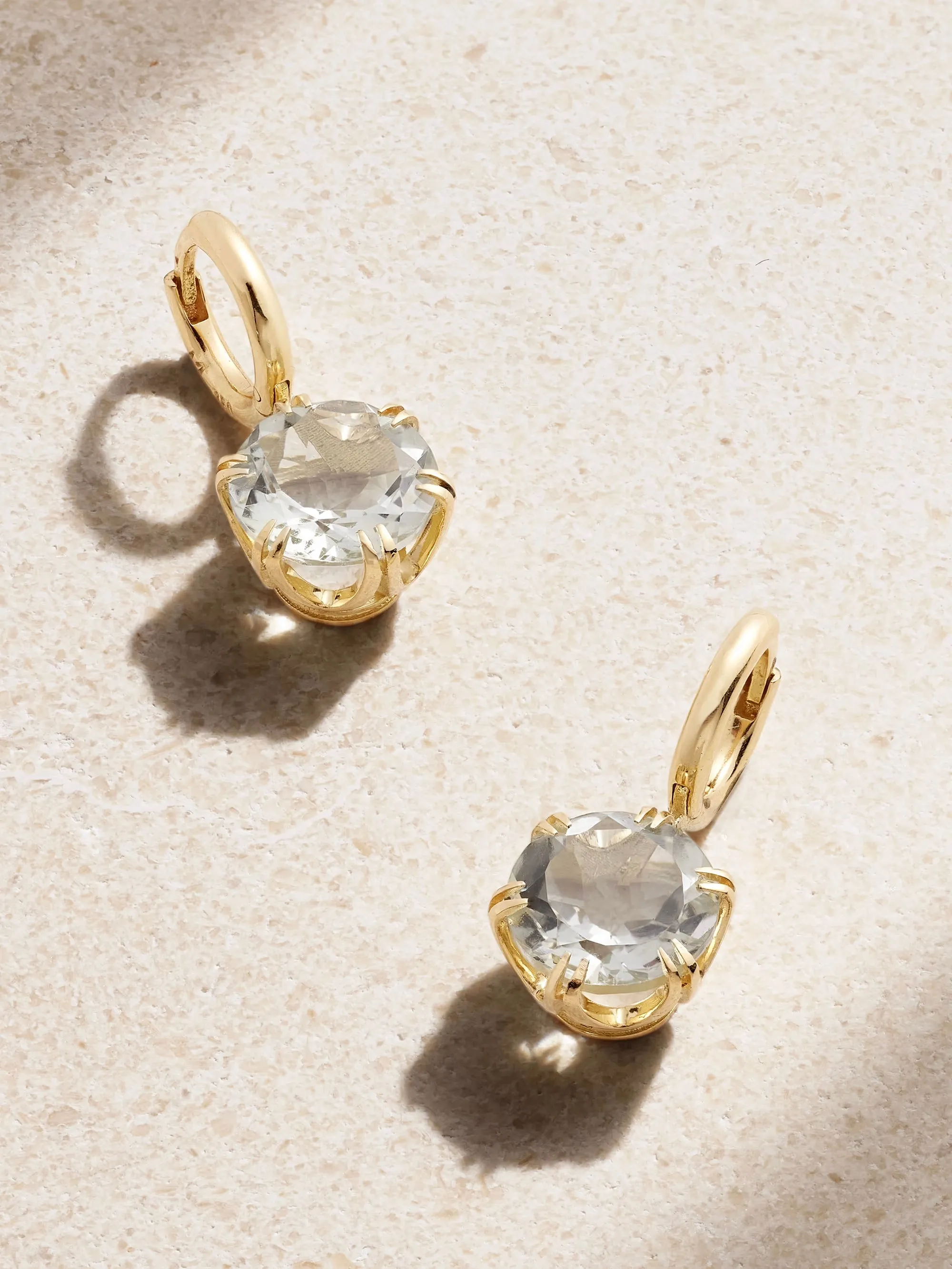 Crown Midi Hoops White Topaz