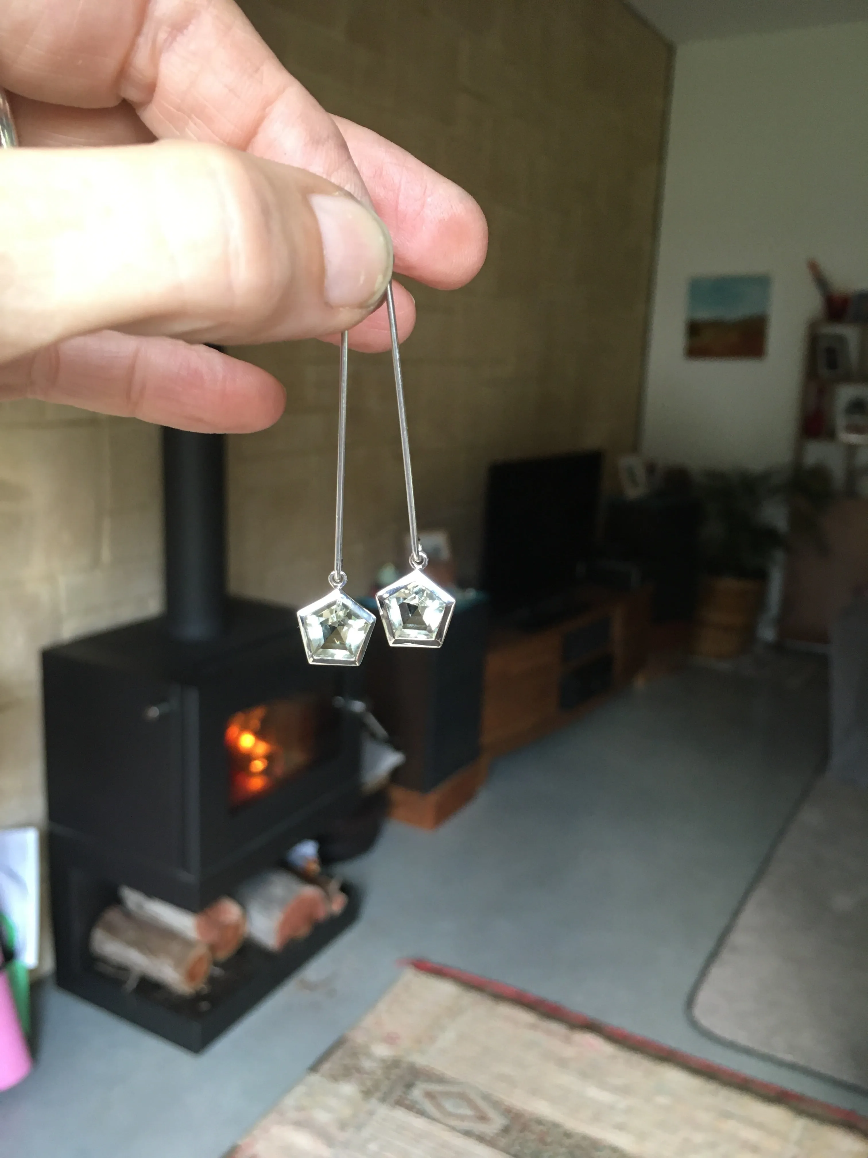 Crystal House Earrings Ai179