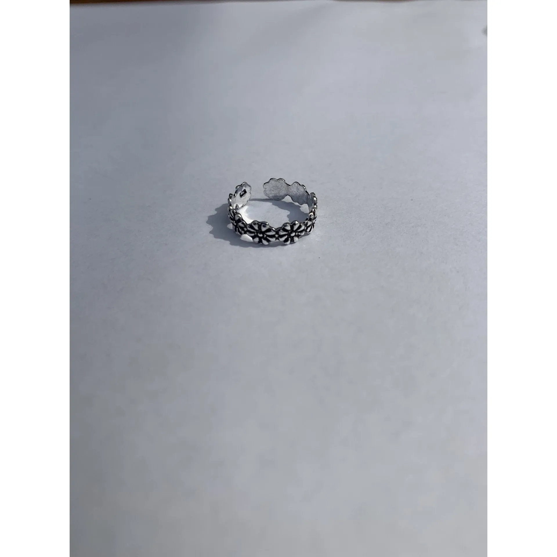 Daisy Adjustable Sterling Silver Toe Ring