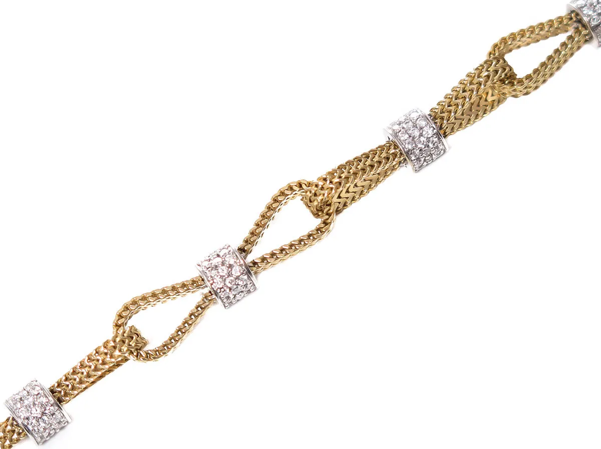 Designer 18kt Diamond Station Necklace