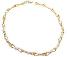 Designer 18kt Diamond Station Necklace