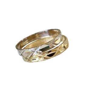 Diamond Cut 14K Gold Toe Ring