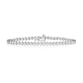 Diamond Jewellery 9ct White Gold Diamond Tennis Bracelet BD014W