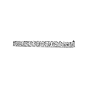 Diamond Link Design Bangle Bracelet