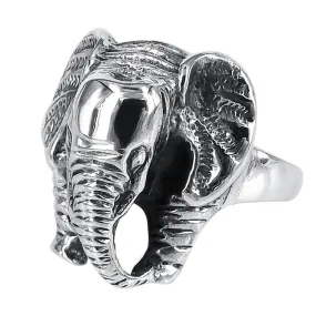 Elephant Head Ring (925) Sterling Silver