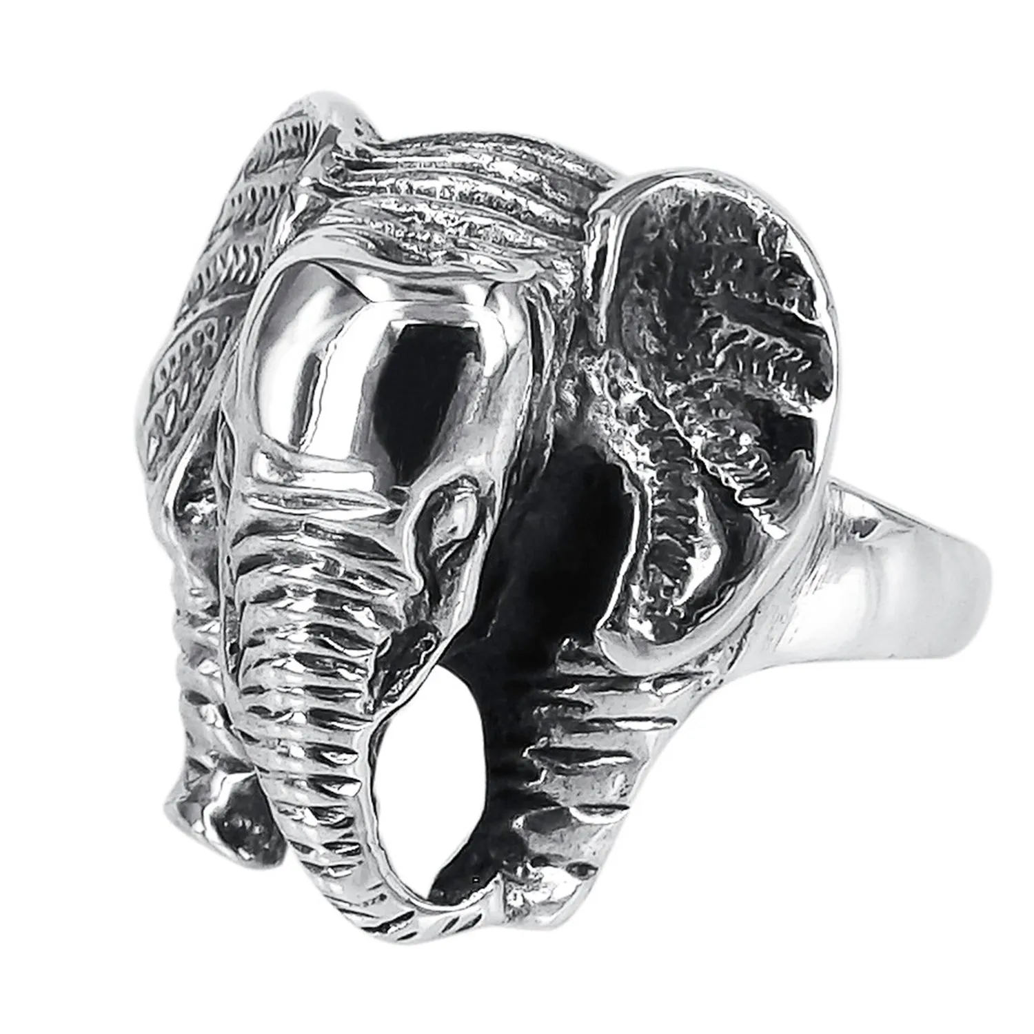 Elephant Head Ring (925) Sterling Silver
