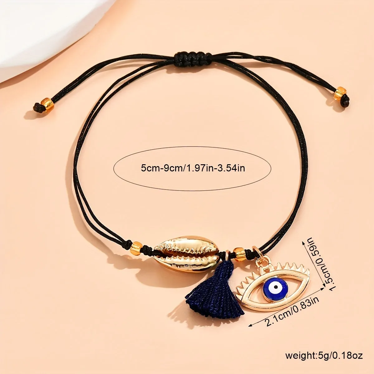 Enhance your style with Devils Eye Pendant Anklet