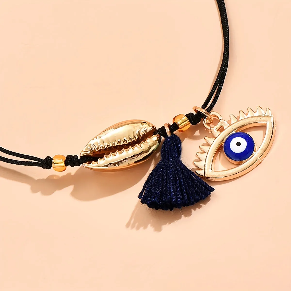 Enhance your style with Devils Eye Pendant Anklet