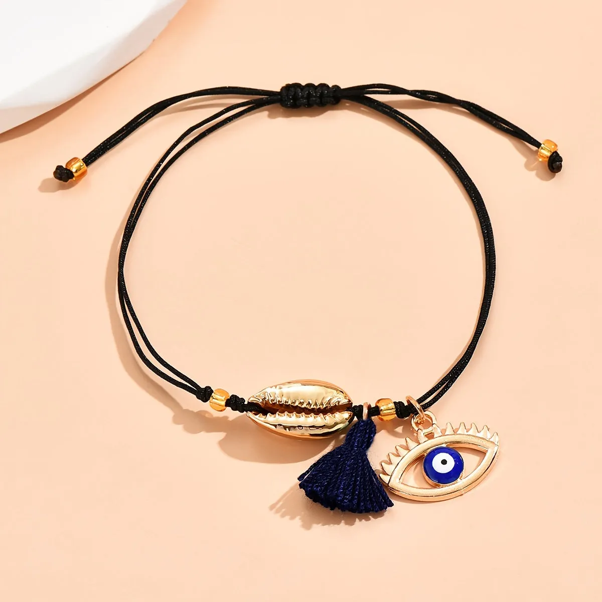 Enhance your style with Devils Eye Pendant Anklet