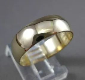 ESTATE WIDE 14KT YELLOW GOLD SHINY CLASSIC WEDDING BAND RING 6mm STUNNING #23395