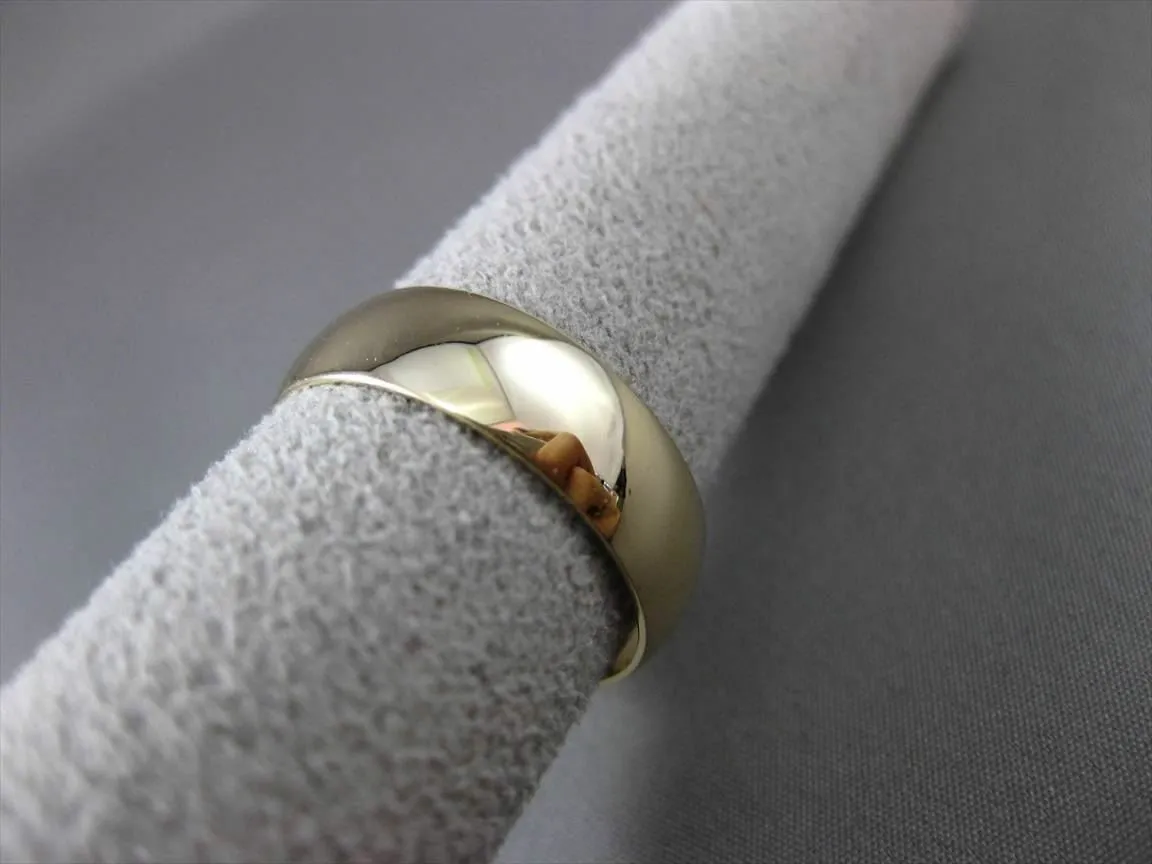 ESTATE WIDE 14KT YELLOW GOLD SHINY CLASSIC WEDDING BAND RING 6mm STUNNING #23395
