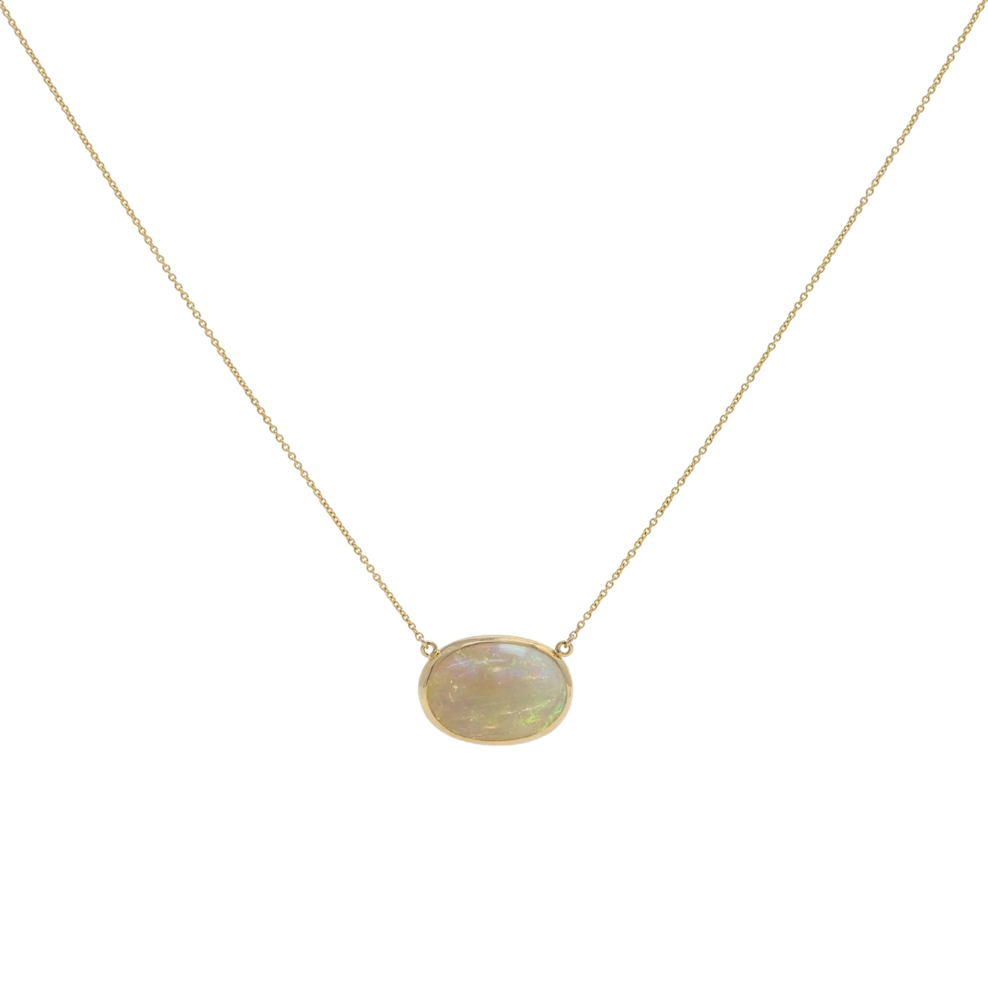 Ethereal Fire Dancing Opal Necklace