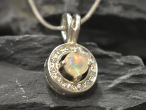 Fire Opal Necklace - Opal Cluster Pendant - Dainty Opal Necklace