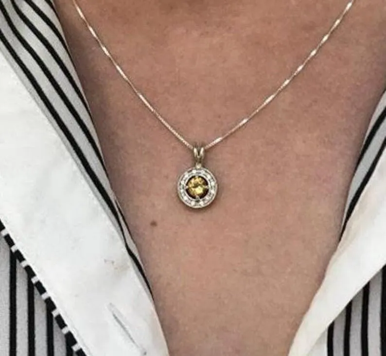 Fire Opal Necklace - Opal Cluster Pendant - Dainty Opal Necklace