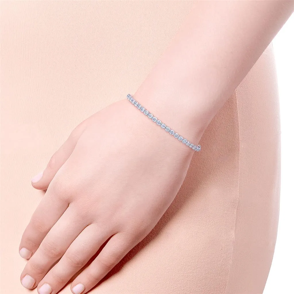 Gabriel & Co. 14k White Gold Diamond Bangle Bracelet