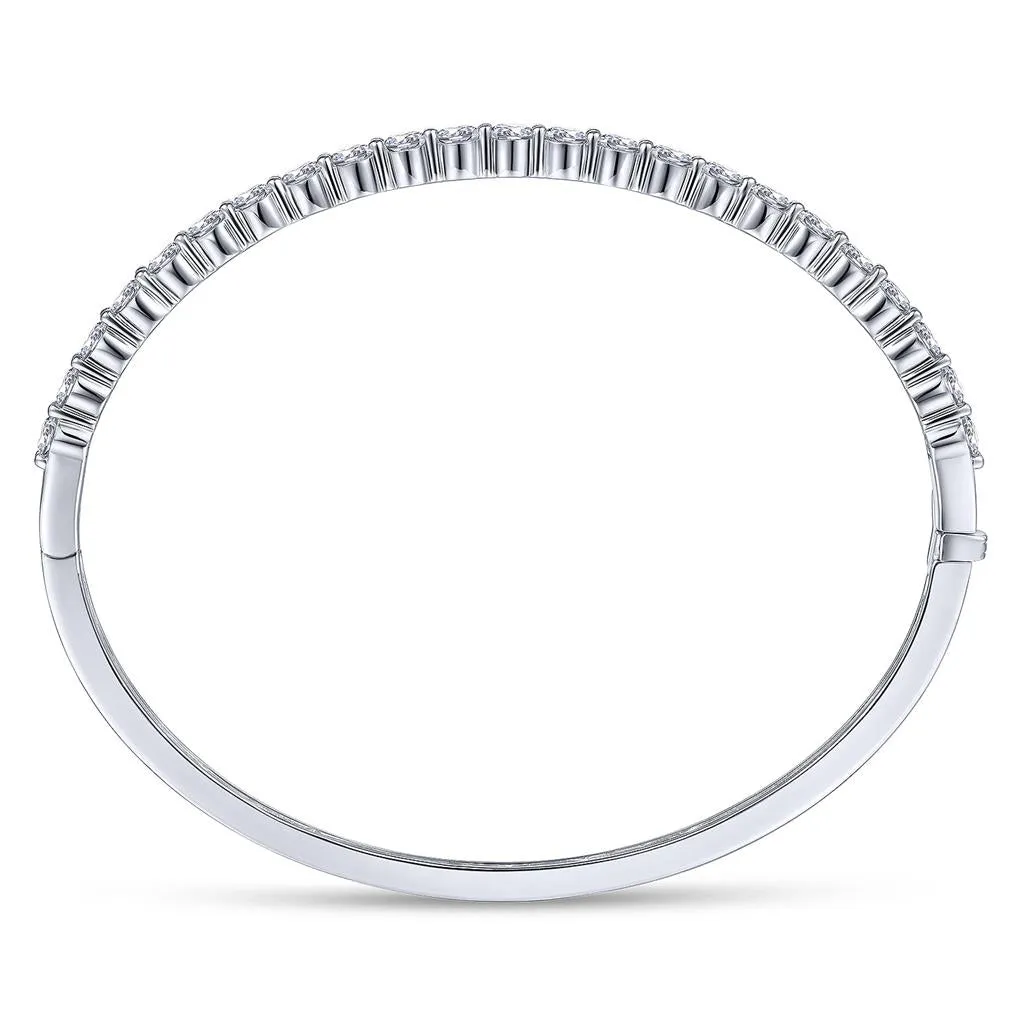 Gabriel & Co. 14k White Gold Diamond Bangle Bracelet