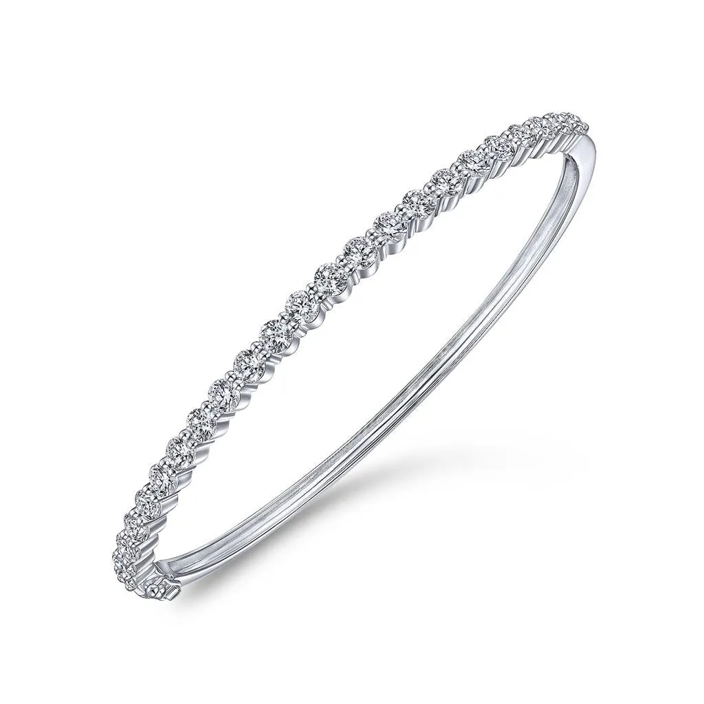 Gabriel & Co. 14k White Gold Diamond Bangle Bracelet