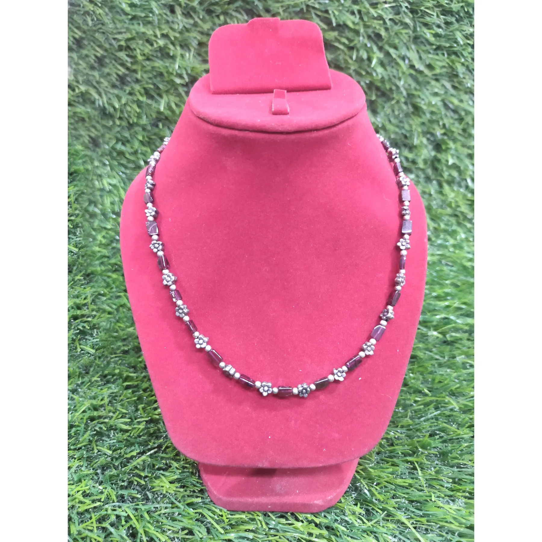 Garnet Necklace Natural Crystal Stone AAA Quality Beads with Special Beads Fashion, Reiki Healing & Crystal Healing Jewellery