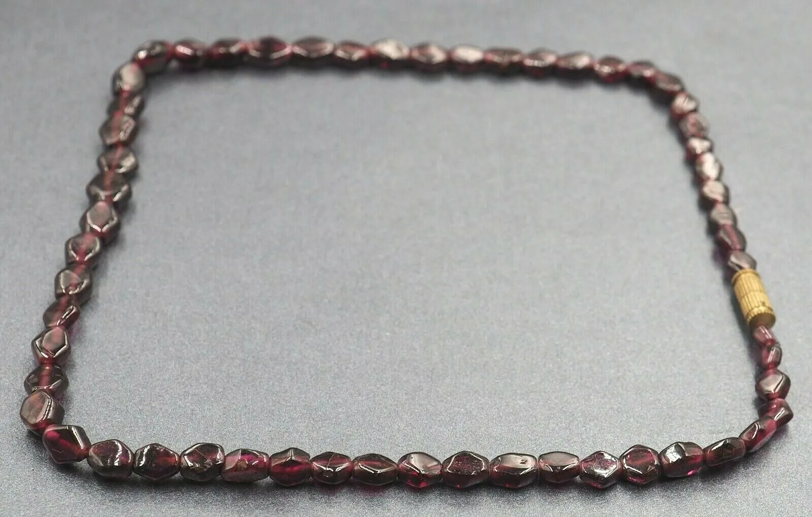 Garnet Necklace Strand Fine Gemstone Beaded Jewellery Length: 41cm