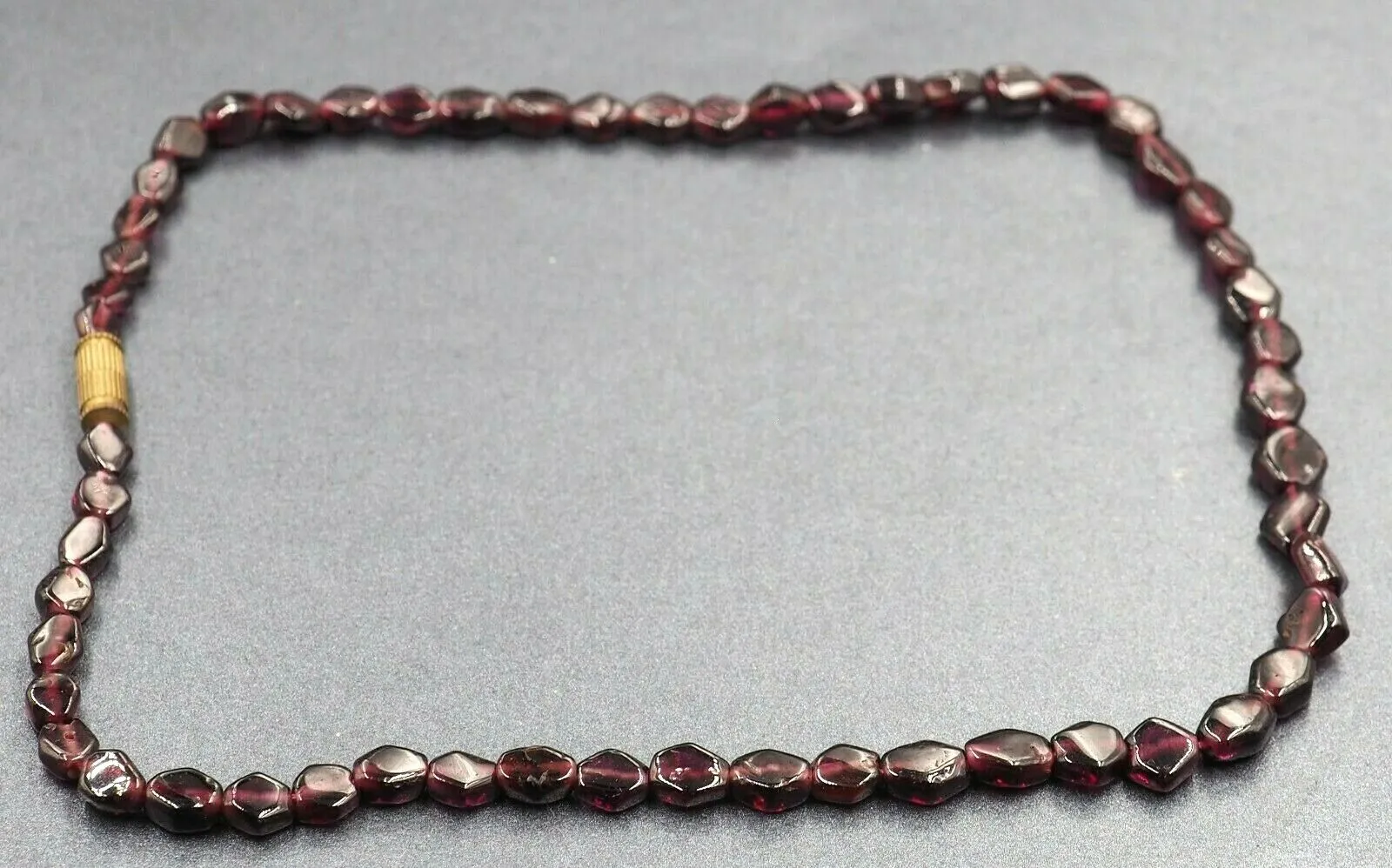 Garnet Necklace Strand Fine Gemstone Beaded Jewellery Length: 41cm