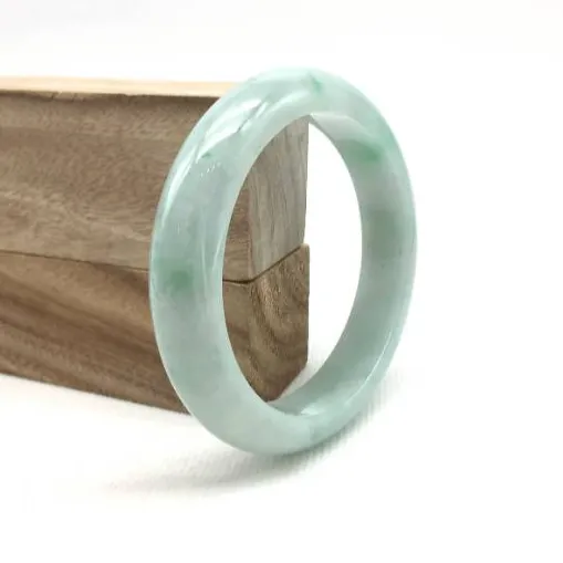 Genuine Burmese Green Jadeite Jade Bangle Bracelet (56.6mm)#SZS1001