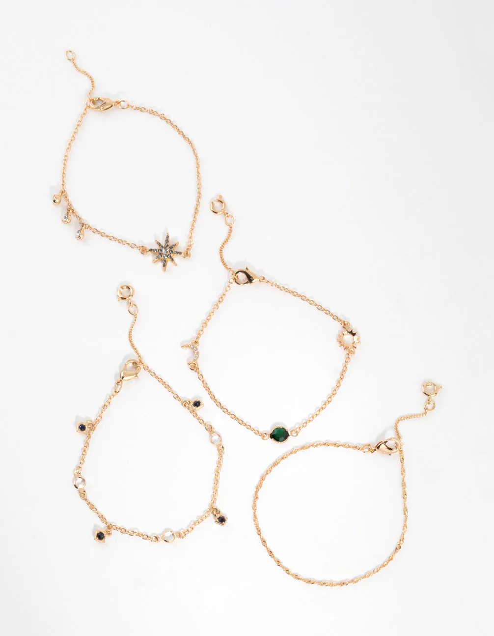 Gold Celestial Bracelet 4-Pack