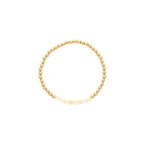 Gold Filled Citrine Bead Stretch Bracelet by Dee Berkley