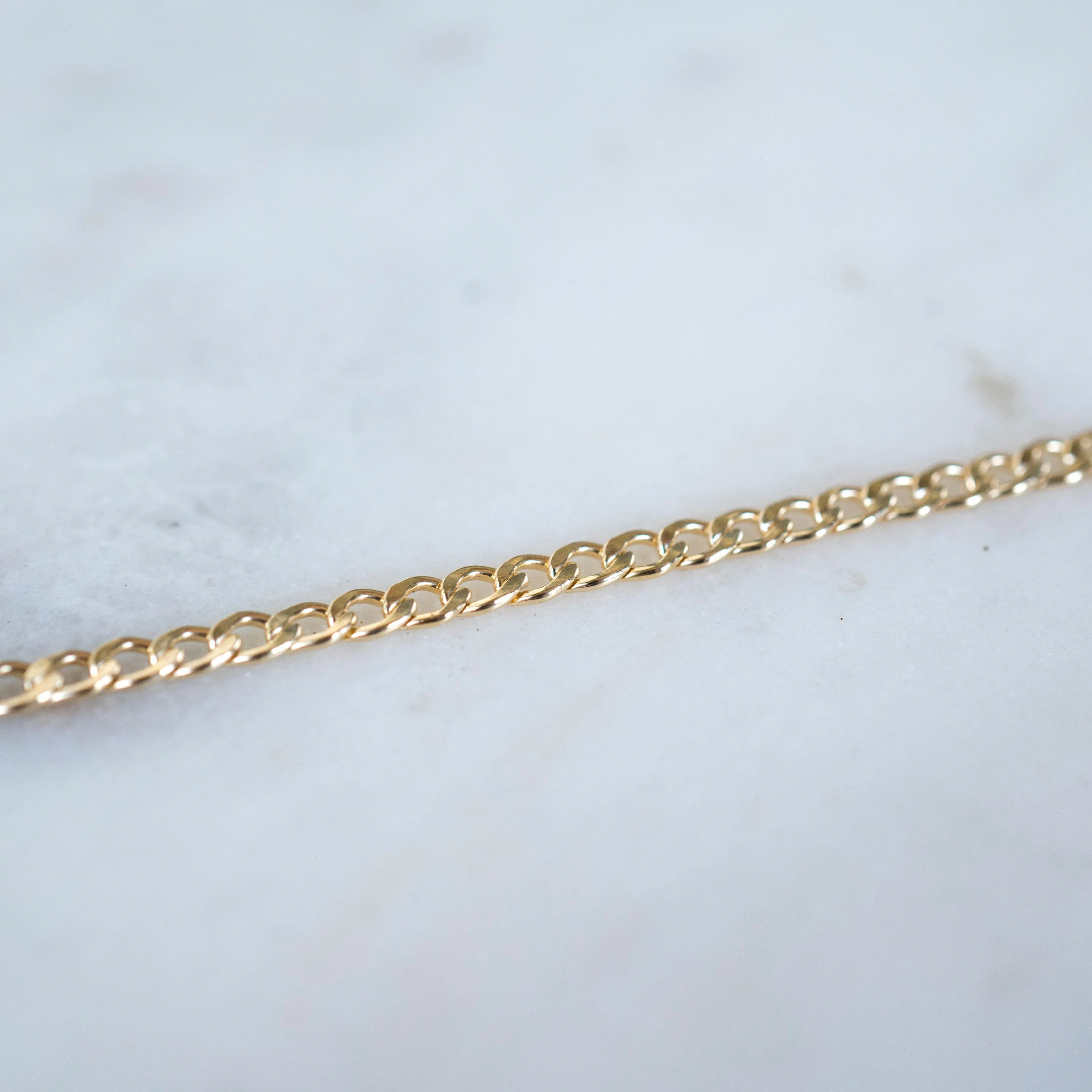 Gold Filled Curb Link Anklet