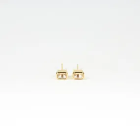 Gold Vermeil White Topaz Studs