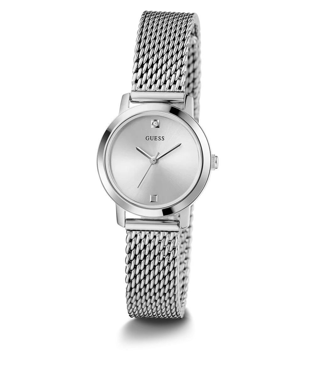 GUESS Ladies Silver Tone Analog Watch
