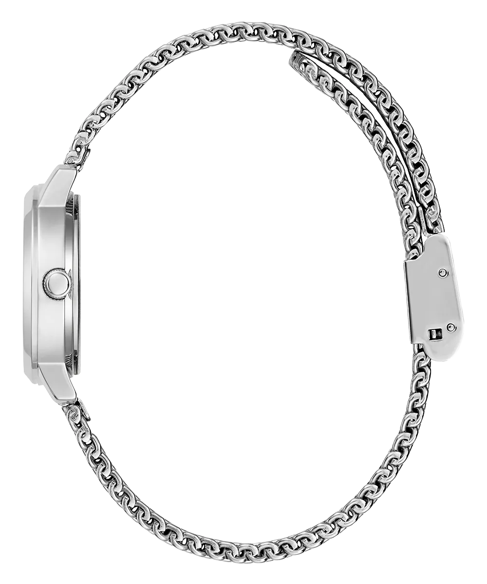 GUESS Ladies Silver Tone Analog Watch