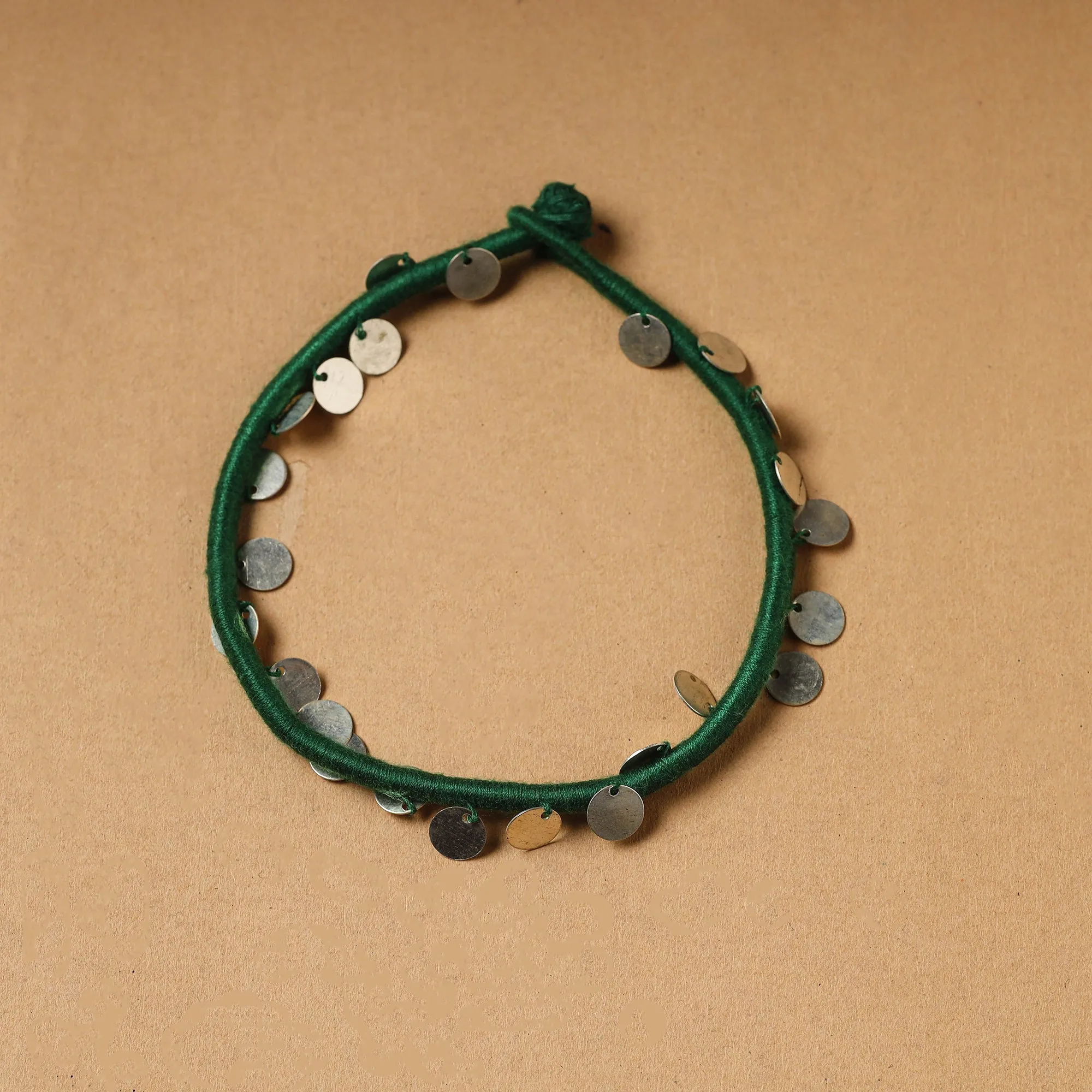 Handcrafted Patwa Thread & Sequin Work Anklet 52