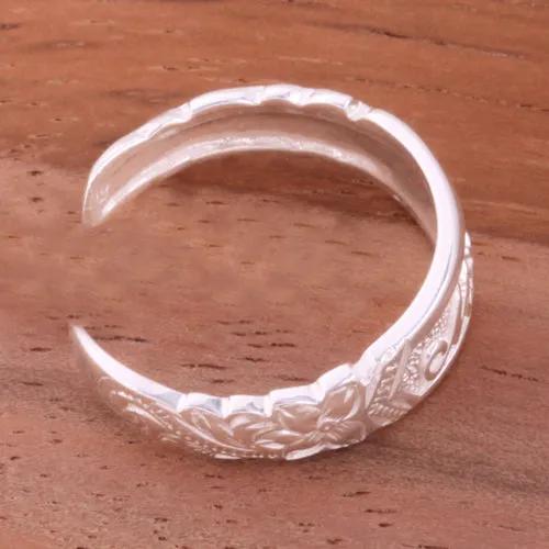 Hawaiian Scroll MAUI Smooth Edge Toe Ring