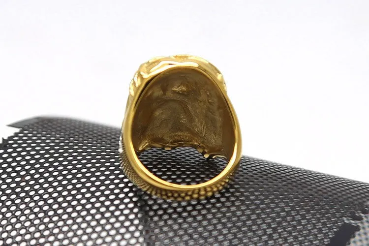 Hiphop Style Rock Jesus Face Men Ring
