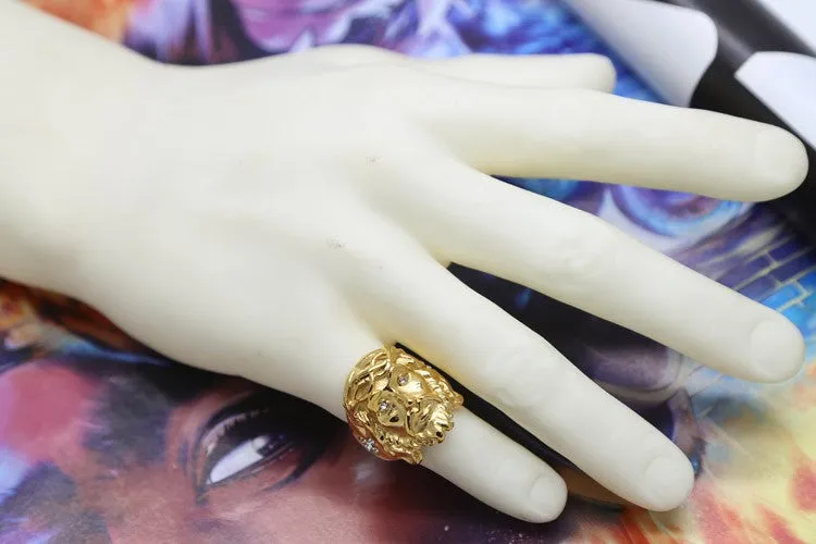 Hiphop Style Rock Jesus Face Men Ring
