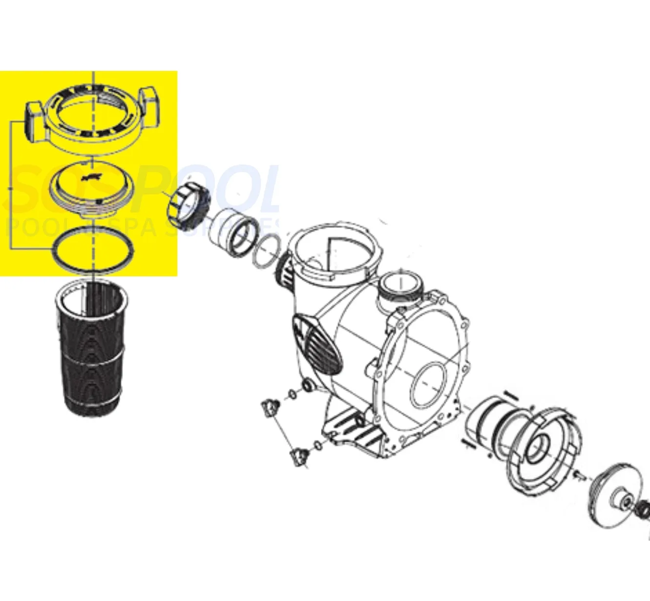 Jandy Locking Ring Lid for PlusHP PHP PHPM MHPM Pumps | R0448800