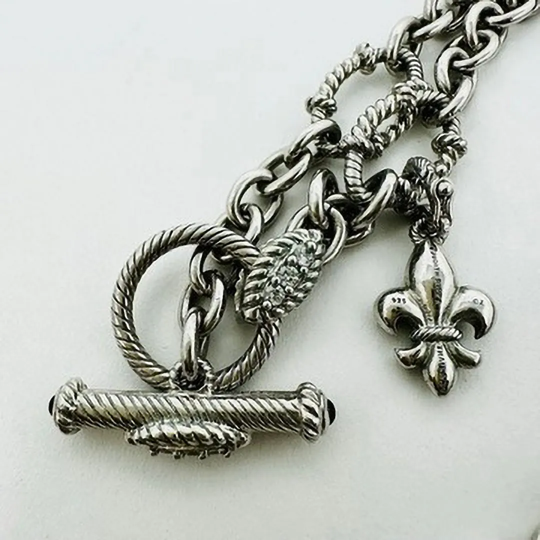 Judith Ripka Oval Link Chain Necklace with Citrine Pendant